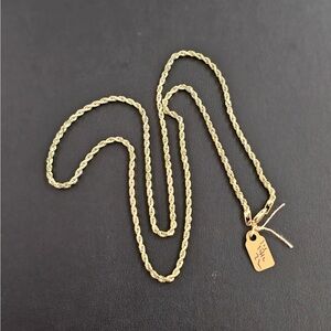 14k gold necklace 22 inch